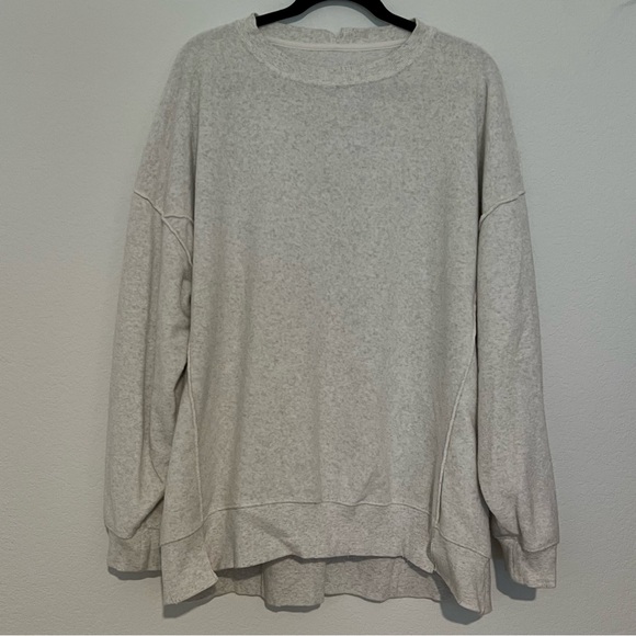 Aerie The Chill Cozy Crew Gray Women's Sweatshirt - Picture 1 of 12